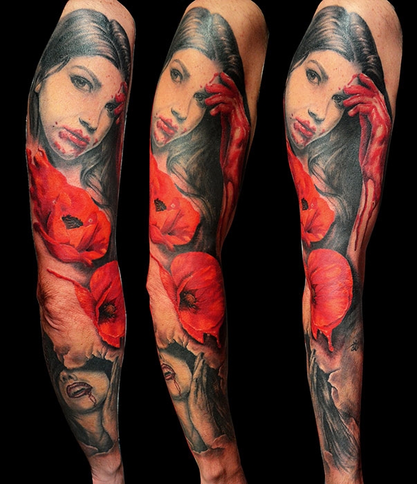 Invictus-Tattoo-Budapest-Berlin-tetovalo-studio-Laszlo-Laci-Kovacs-realistic-realistisch-blume-mohnblume-flower
